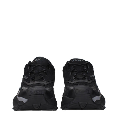 Versace Black Fabric Athletic Sneakers