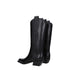 Off-White Black Leather High Heel Boots