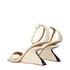Off-White Beige Leather Platforms