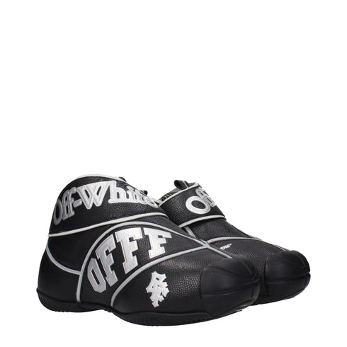 Off-White Black Leather High Tops