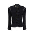 Giorgio Armani Silk Blazer with decorative metal shank buttons