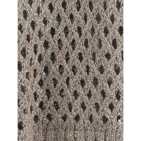 Brunello Cucinelli Dazzling Net Sweater