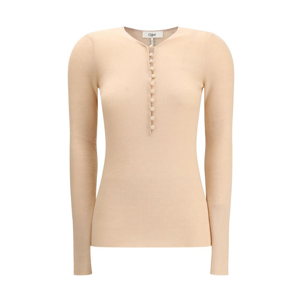 Chloé Merino Wool Henley Sweater