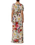 Dolce & Gabbana White Floral Print Silk Sheath LongGown Dress