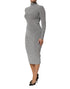 Dolce & Gabbana Gray Nylon Bodycon Sheath Long Sleeves Dress