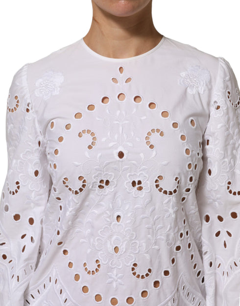 Dolce & Gabbana White Cut Out A-line Sheath Mini Dress