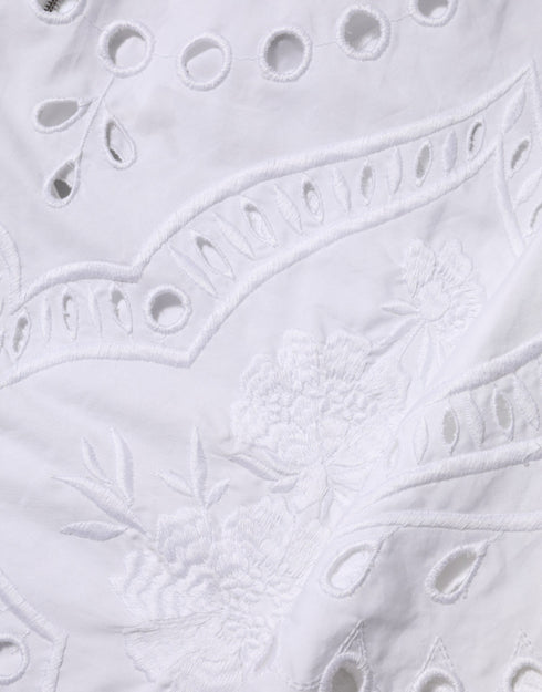 Dolce & Gabbana White Cut Out A-line Sheath Mini Dress