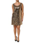 Dolce & Gabbana Gold Sequined Nylon A-line Sheath Mini Dress