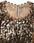Dolce & Gabbana Gold Sequined Nylon A-line Sheath Mini Dress