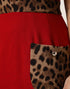 Dolce & Gabbana Red Leopard Viscose Sheath A-line Dress