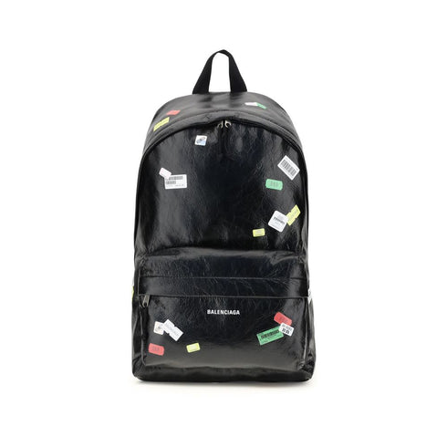 Balenciaga Explorer Backpack with printed stickers