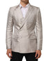 Dolce & Gabbana Beige MARTINI Double-Breasted Suit Blazer