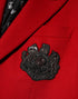 Dolce & Gabbana Red Cashmere 2 Buttons Suit Jacket Blazer