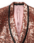 Dolce & Gabbana Pink Sequin SICILIA 1 Button Men Suit Blazer