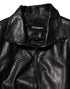 Dolce & Gabbana Black Leather Full Zip Biker Blouson Jacket