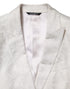 Dolce & Gabbana White Brocade 2 Piece MARTINI Formal Suit