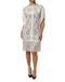 Dolce & Gabbana White Floral Lace Fringe Knee Length Dress