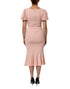 Dolce & Gabbana Pink Viscose Short Sleeves Sheath Midi Dress