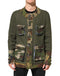 Dolce & Gabbana Brown Camouflage Linen Button Down Jacket