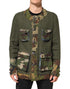 Dolce & Gabbana Brown Camouflage Linen Button Down Jacket