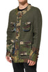 Dolce & Gabbana Brown Camouflage Linen Button Down Jacket