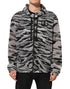 Dolce & Gabbana Gray Camouflage Hooded Sweatshirt Jacket