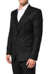 Dolce & Gabbana Black MARTINI 2 Buttons Suit 3 Piece Suit