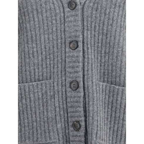 Gucci Ribbed Knit Wool Cardigan