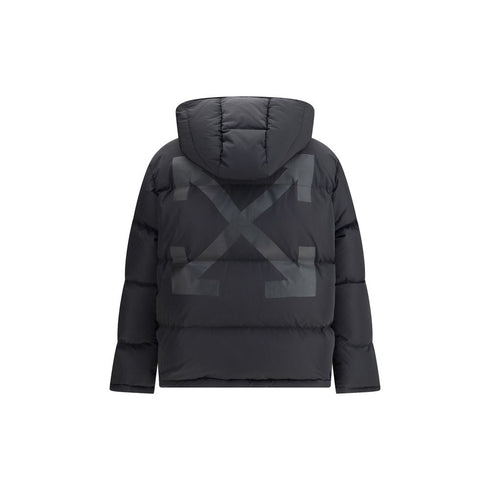 Off-White Hooded Diagonal Arrow Down Jacket
