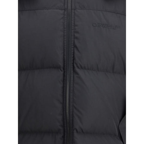 Off-White Hooded Diagonal Arrow Down Jacket