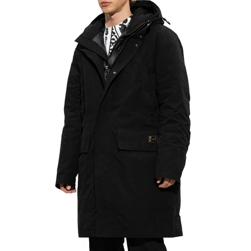 Dolce & Gabbana Black Cotton Jackets & Coat