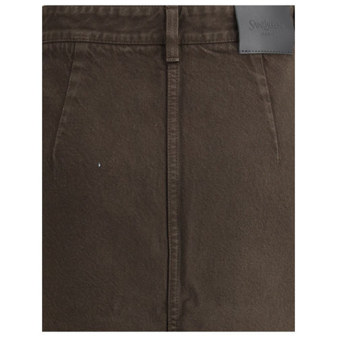 Saint Laurent Denim Pencil Skirt