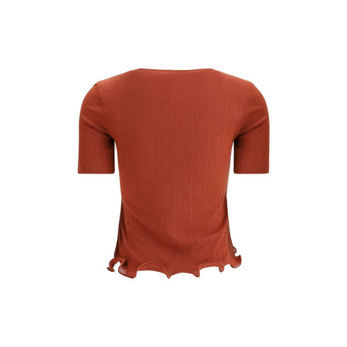 Fendi Short-sleeved Virgin Wool Top