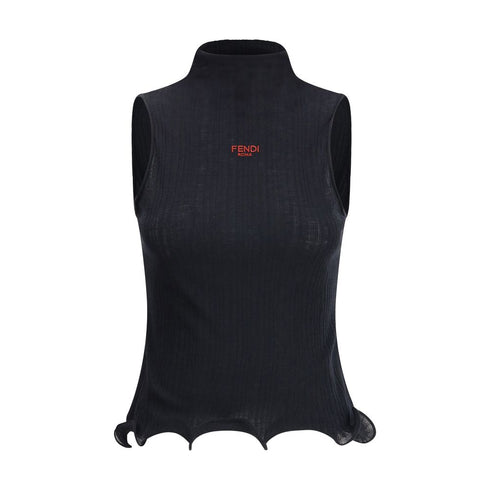 Fendi Sleeveless Virgin Wool Top