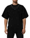 Dolce & Gabbana Black Polyester Necklace Embellished T-shirt