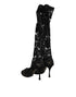 Dolce & Gabbana Black Pumps Taormina Lace Socks Boots Shoes