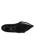 Dolce & Gabbana Black Satin Bow Crystal Embellishment Pumps Shoes
