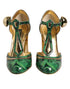 Dolce & Gabbana Green Patent Leather Vally Heels Pumps Shoes