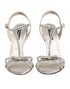 Dolce & Gabbana Silver Strass Ankle Strap Heels Sandals Shoes