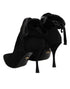 Dolce & Gabbana Black Stiletto Heels Lace Up Boots Shoes