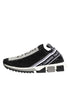 Dolce & Gabbana Black Silver Slip On Sorrento Sneakers Shoes