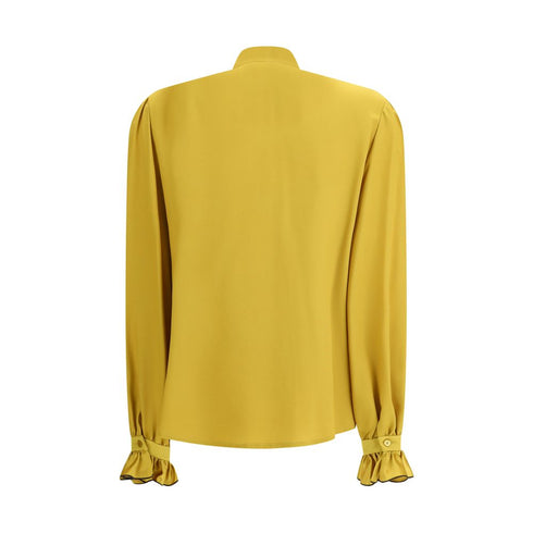 Valentino Silk Ruffle Pleated Blouse