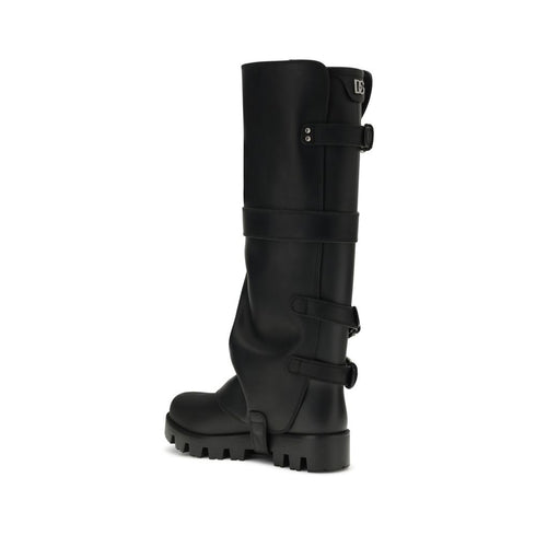 Dolce & Gabbana Rubber and leather high Boots