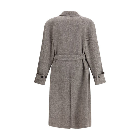Ferragamo Coat in herringbone-patterned fabric