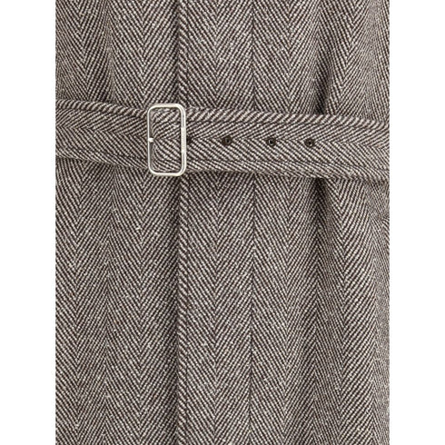 Ferragamo Coat in herringbone-patterned fabric