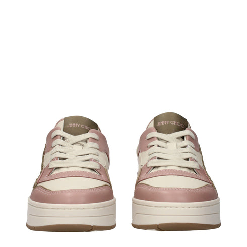 Jimmy Choo Pink Leather Low Tops