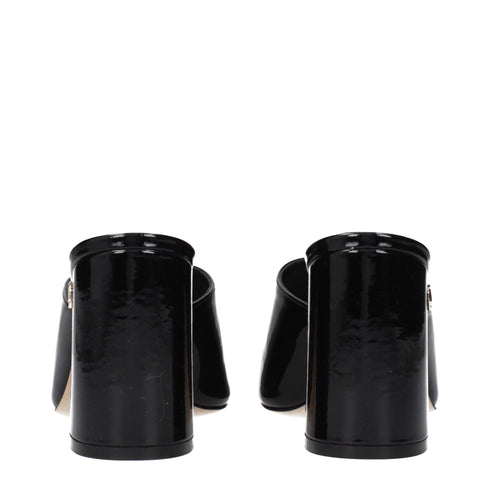 Jimmy Choo Black Leather Platforms