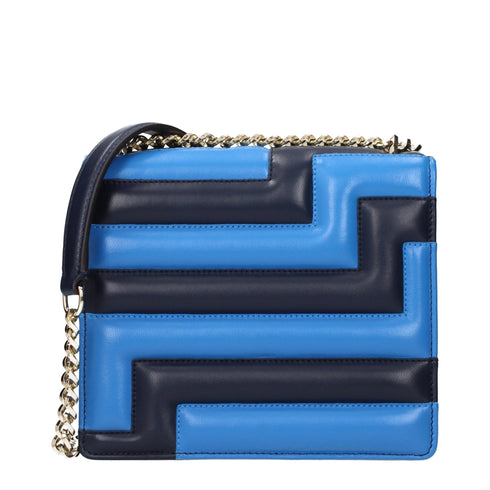 Jimmy Choo Blue Leather Shoulder Bags