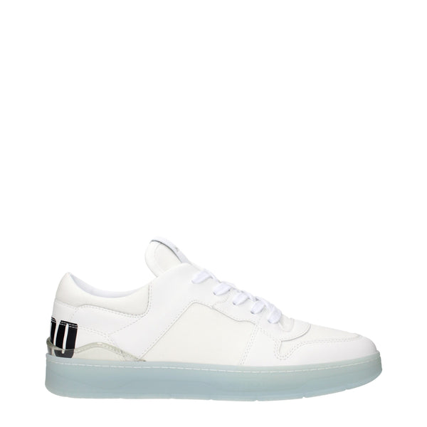 Jimmy Choo White Leather Low Tops