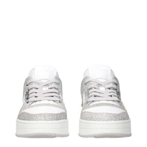 Jimmy Choo White Leather Low Tops